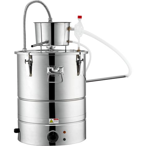 Mophorn Destilador de Alcohol de Agua 30 L Alambique de alcohol 1800 W Destilador de Acero Inoxidable con Bomba de Agua 6,8-8 W Juego Completo para Vinos de Frutas, Whisky, Brandy, Champán, Vodka (1/5)