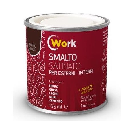 WORK SMALTO SOLVENTE 125ML MARRONE SATINATO