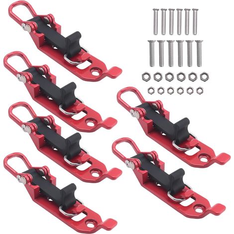 Support pour Pelle pour Barres de Toit de Voiture, Kit de Support de, Accessoires de Barre de Toit Rouges pour Camion, Bateau, Équipement et Outils. (1/5)