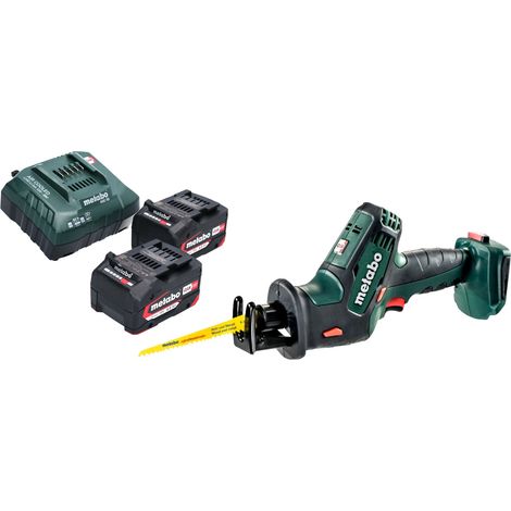 Metabo SSE 18 LTX Sierra de sable compacta sin cable 18 V 13 mm + 2x batería recargable 4,0 Ah + cargador