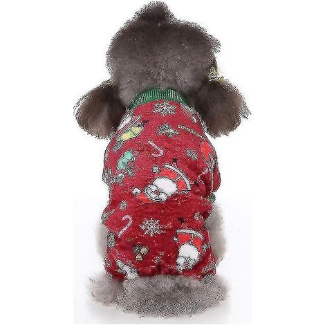 Pyjama Pour Chien Vtements Dhiver Nol Pull Chaud Pour Chien Doux Jours Froids Tenues Avec Elk Design, Combinaisons Pour Animaux De Compagnie Pulls Pou (1/5)