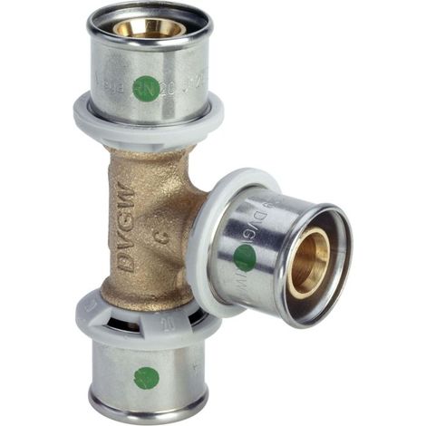 Viega Pièce en T Sanfix-P 566739 25 x 16 x 25 mm, avec SC-Contur, bronze