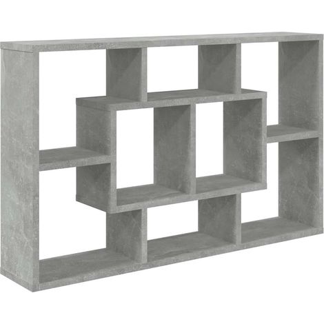 Estantería pared madera ingeniería gris hormigón 85x16x52,5 cm vidaXL