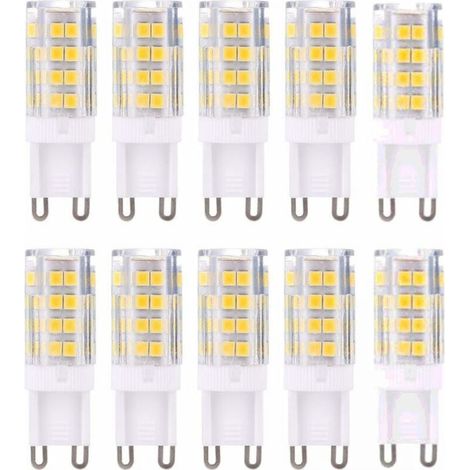 Ampoule LED G9, lumière blanche, 5 W, équivalent à une ampoule halogène de 40 W, 420 lumens, non variable, lot de 10 [Classe énergétique A+] (1/4)