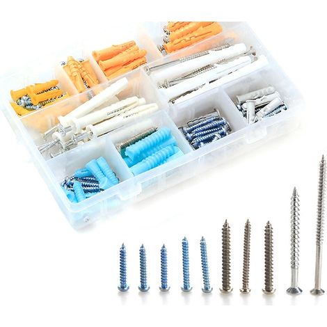 Vis d'expansion — Jeu de 200 pièces Tête Phillips Vis autoperceuses Chevilles et vis d'expansion (1/3)