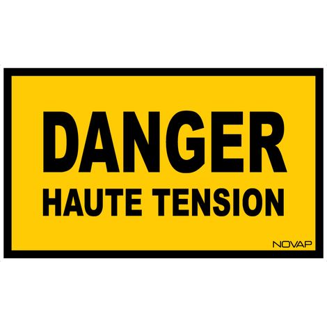 Panneau Danger haute tension - Rigide 330x200mm - 4161396