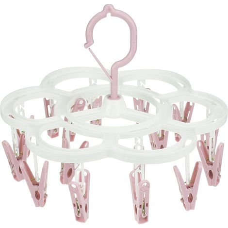étendoir à pinces à linge, cintres à linge avec 16 clips, cintre à pince pour sécher les sous-vêtements, vêtements de bébé, chaussettes, soutiens-gorge, serviettes, pantalons, chapeaux, écharpes, couc