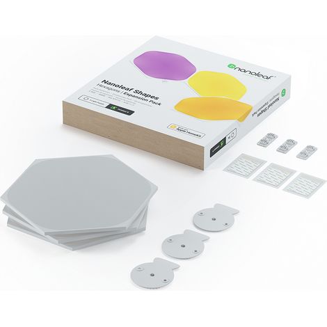 Nanoleaf Shapes Hexagons LED Smart Touch Light 3 Panels Extension Kit Colour Changing Indoor Home Gaming (1/4)