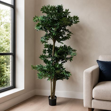 180cm Fire Retardant Lychee Ball Tree with 3774 Leaves and Natural Trunk - Premium Quality (1/5)