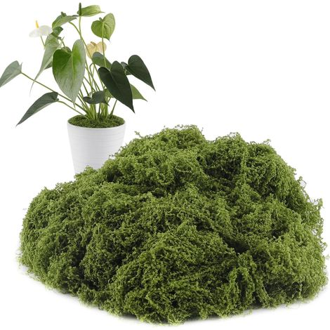 Fausse Mousse Végétale Decorative 200g Fausse Végétale Mousse Décorative,(vert foncé) ,Florales Plantes artificielles pour Noël et la décoration Murale dans la Maison (1/5)