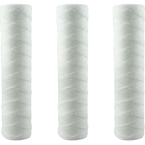 3er-Pack Spiralfilterkartuschen für Wasserfilter – Sedimentfiltration bis zu 25 Mikron – Universal-Standardgröße (1/4)
