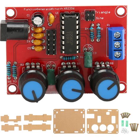 Kit Générateur de Signaux 2 Pièces, Sorties Sinus Triangle Carré 1Hz-1MHz, Alimentation 9-12V DC avec Boîtier (1/5)