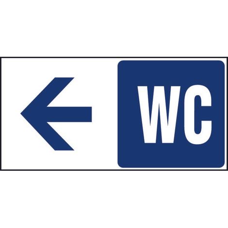 Panneau WC Flèche à gauche - Rigide 960x480mm - 4000220