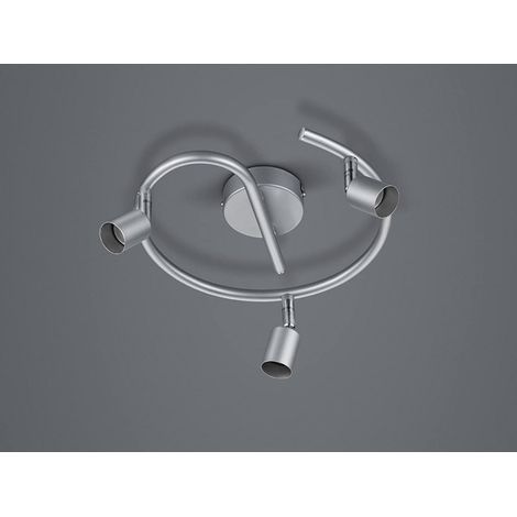 Deckenstrahler PARIS Rondell 3-flammig Silber titanfarbig, Ø 26cm (1/4)