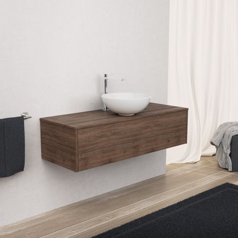 Inda - Meuble de salle de bain 1 tiroir L.120 avec vasque à poser (1/5)