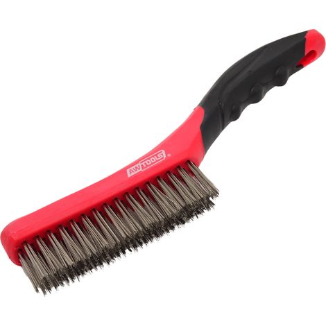 Awtools szczotka druciana 4-rzędowa gęsta 260mm/ plastikowa rączka (1/3)