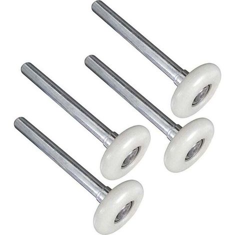 Roulettes de porte de garage robustes en nylon, axe de 4,5 cm à 12 cm (lot de 4, rouleau de 120 mm, lot de 4) (1/2)