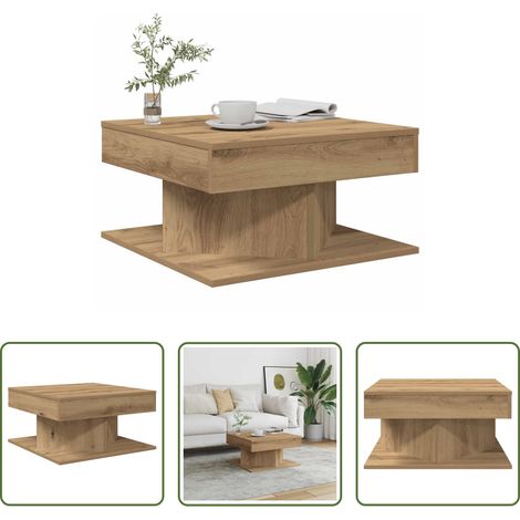 Holzwerkstoff - Couchtisch Artisan-Eiche 55x55x30 cm Holzwerkstoff (1/5)