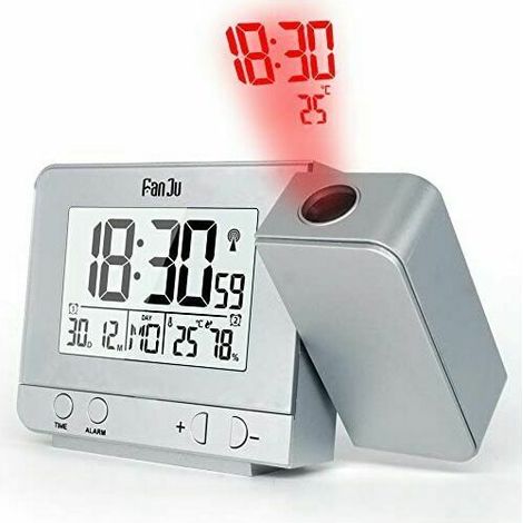 Mobilier d'intérieur réveil de projection numérique avec projection de température et d'heure