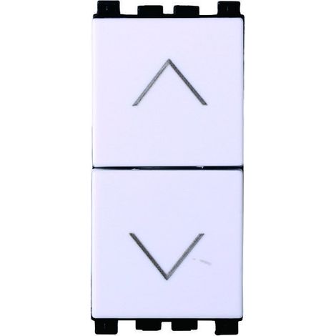 ETTROIT Interrupteur Double Verrouillage Bouton Haut/Bas 2P 10A Volets Roulants Couleur BLANCHE Compatible Avec Vimar Arke - VA1204B