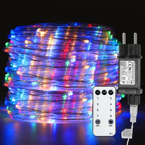 SWANEW 10m LED Stringa luminosa - 8 set di luce - Striscia luminosa a LED IP65, multicolore (1/5)