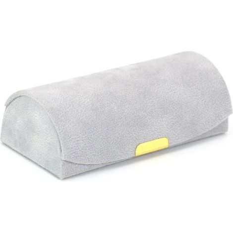 Mini boîte à bijoux de voyage portable en velours blanc - Organisateur de bagues et de boucles d'oreilles (1/4)