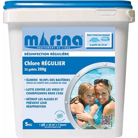 Marina Désinfection Régulière - Galets de Chlore Régulier 5kg