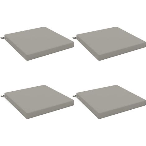 Coussins de siège 4 pièces SOEST 4 pc 100 % polyester Gris vidaXL