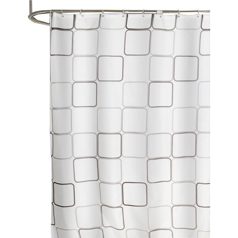 Rideau de douche 180x200 cm imperméable doublure imperméable (1/5)