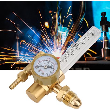 Détendeur argon avec débitmètre, raccord laiton G5/8 et connecteur CGA 580 pour soudage (1/5)