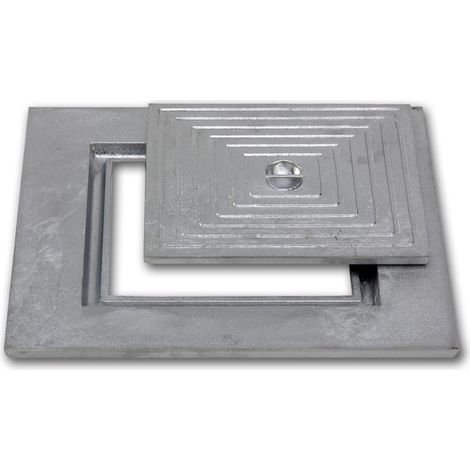 Couvercle d'inspection à fond simple en aluminium coulé - LINE ECO - 40 x 40 cm
