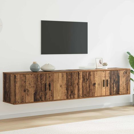 Wand-TV-Schrank Set 2 pcs Altholz 100 x 34,5 x 40 cm vidaXL (1/5)
