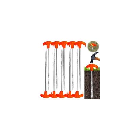 Piquets de Tente Visser 10 Sardines Alu pour Camping, Randonnée, Pique Nique, Accessoire Pratique et Durable