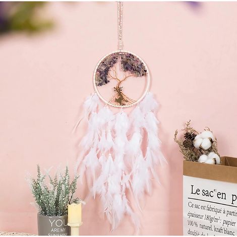 Attrape-rêves Enfant Blanc Pur Décoration murale, Déco mariage, Chambre d'enfant, Cadeau