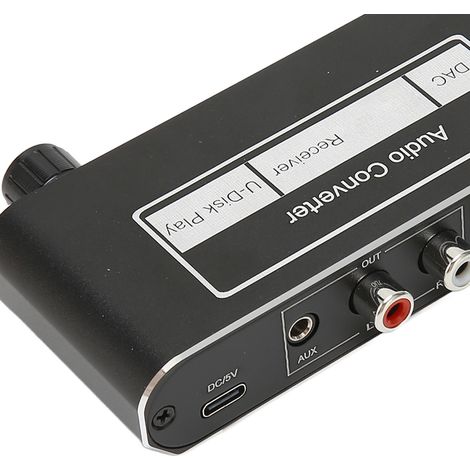 Mini récepteur audio Bluetooth 5.2 HiFi compatible clé USB, télécommande, convertisseur audio sans perte pour le divertissement (1/5)