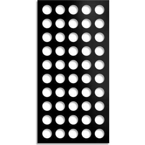 FORI-MEDI - Pannello in PVC traforato - Parasole - Misura: 98x198 cm - Colore: nero
