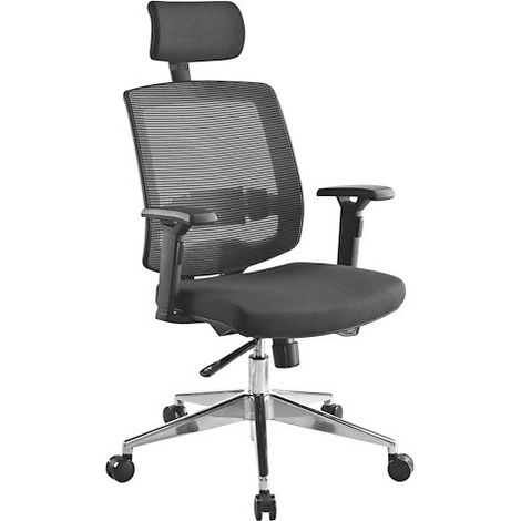 Fauteuil de bureau synchrone Malice dossier maille noir - Maxiburo (1/5)