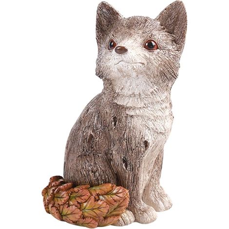 Statue de Renard en Résine pour Jardin et Terrasse, Décoration Extérieure Étanche, Sculpture Animalière Réaliste, Figurine Charmante pour Patio et Pelouse (1/5)