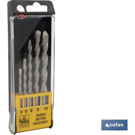 Set di 5 punte professionali per trapano per muri (1/2)