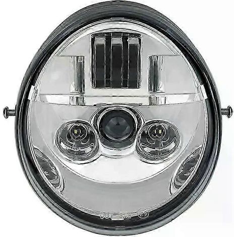 Phare avant LED argenté pour moto V-Rod VRSCF VRSC VRSCR 2002- (feux de croisement/route) - JXLGV (1/5)