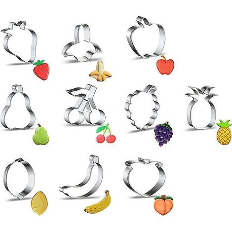 Emporte-pièces en Forme de Fruits Ananas et Cerise pour Biscuits (1/4)