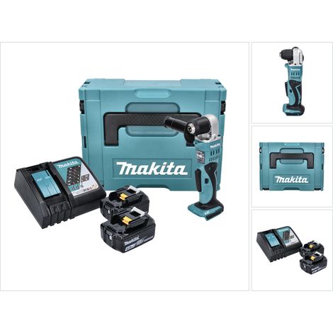 Makita DDA 351 RMJ trapano angolare a batteria 18 V 13,5 Nm + 2x batteria 4,0 Ah + caricabatterie + Makpac