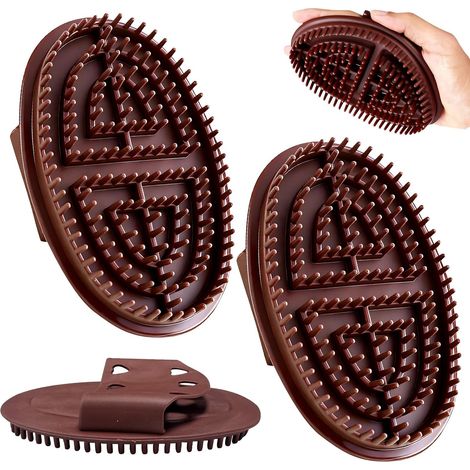 Brosse corps 2 pièces, massage méridien, anti-cellulite, pour cou, dos, lombaires et pieds. (1/5)