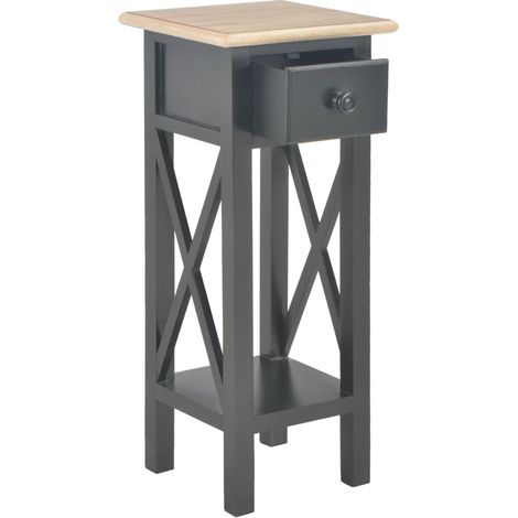 Table d'appoint Noir 27 x 27 x 65,5 cm Bois