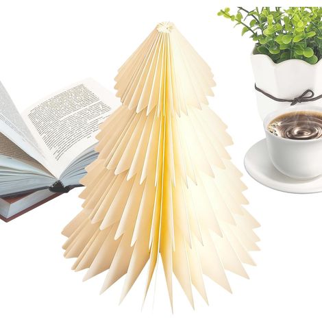 Sapin De Noël en Papier Accordéon Moderne Géométrique Ornements De Table En Papier Pliable Pour Noël pour Table Bureau Bureau à Domicile Fête Salon Chambre (1/5)