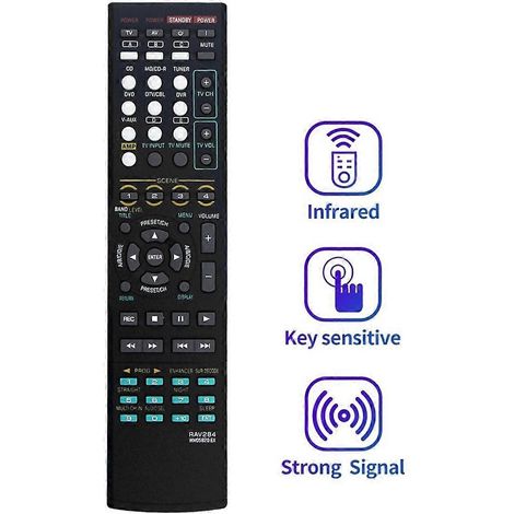 Télécommande de remplacement RAV284 WN05820EX pour récepteur AV -6230 -6130 RX-V365 RX-V365BL RX-V363 RAV283 WN05810 - FFY (1/4)