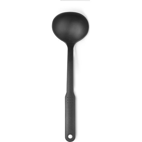 Mestolo in nylon morbido, lungo 31 cm, colore nero (1/2)