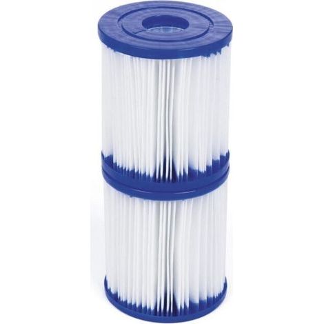 Bestway 58093 Lot de 2 cartouches Type I,Bestway 58093 Cartouches Type I, Cartouche Filtre Piscine Type I pour Bestway Pompe de Piscine, Filtre Piscine Type I pour Le Nettoyage des tuyaux