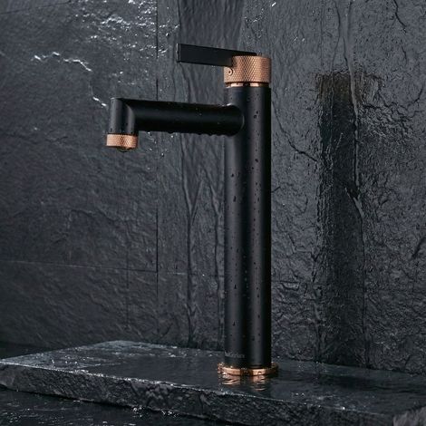 Robinet de lavabo PaulGurkes en noir mat pour vasque sur plan