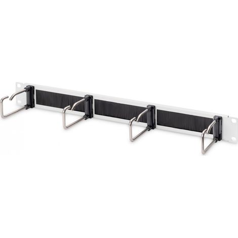 DIGITUS Kabelrangierpanel StahlbügelnBürstenleiste 19` 1HE